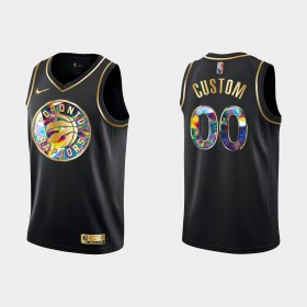 Maillot NBA Toronto Raptors Personnalisable Nike 2021-22 Noir Golden Edition 75th Anniversary Diamond Swingman - Homme